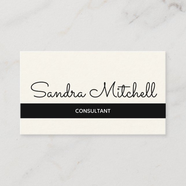 DIY Personalize Business Elegant Easy Read Business Card (Front)