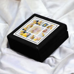 DIY Personalized 13 Photo Collage Template Gift Box<br><div class="desc">13 Photo personalized box, simply add your own photographs to this great throw pillow .. easy to personalize .. customizable photo template clock from Ricaso - perfect gift-ideas - features a black frame - this delightful jewellery box comes in golden oak, ebony black, emerald green, and red mahogany. will make...</div>