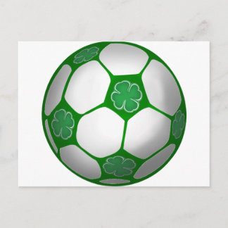 DIY personalized St Patrick's day clover football Postcard