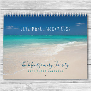 DIY Personalized Tropical Photo Template 2025 Calendar