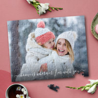 DIY Photo Home Is With You Script Quote Keepsake