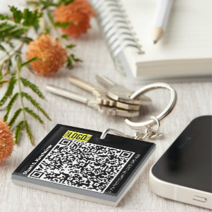 DIY Photo ID Logo Vaccine QR Code  Keychain