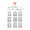 DIY Red Heart 9-Table Wedding Seating Chart