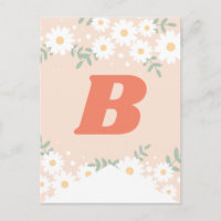DIY Retro Daisy Letter Bunting Postcard
