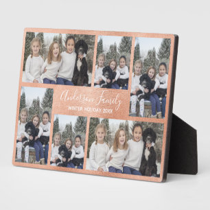 DIY  Rose Gold Metallic Six Photo Plaque