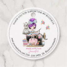 DIY Sewing Thank You Fashion Designe Favour Tags