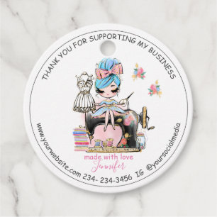 DIY Sewing Thank You Fashion Designe  Favour Tags