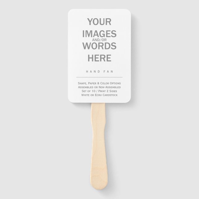 DIY (Shape Options) - Hand Fan (Front)