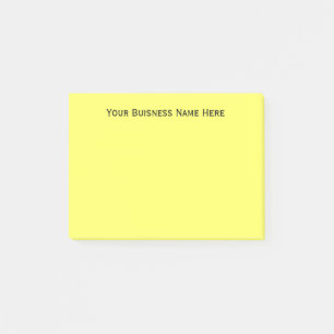 DIY Simple Personalized Business Name Custom Colou Post-it Notes