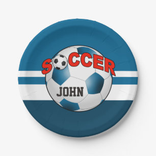 DIY Soccer Ball CHOOSE YOUR BACKGROUND COLOR Paper Plate