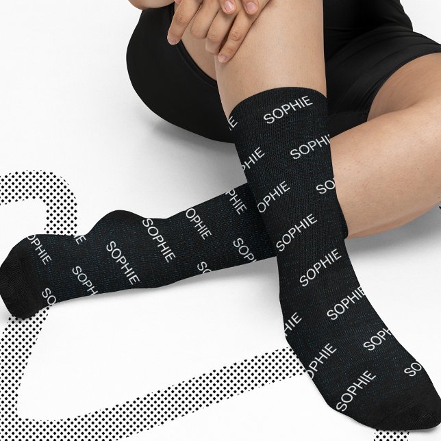 DIY Socks | Custom Colour, Name, Text (Click "Personalize this Template" to create your own custom name socks!)