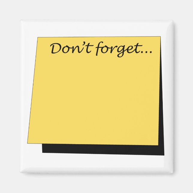 DIY  - "Sticky" Don't Forget Magnet (Front)