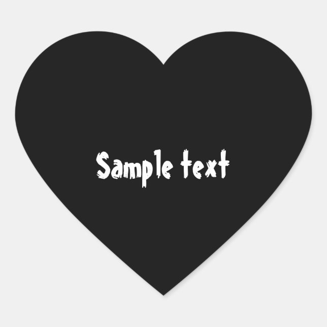 DIY Template easily change colour add photo text Heart Sticker (Front)