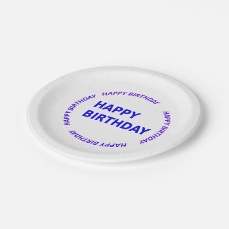 DIY template easy add PHOTO TEXT design EVENT NAME Paper Plate