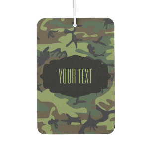 DIY Text Camouflage Pattern Design Air Freshener