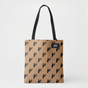 DIY Theme Handyman & Hammer - your initials / name Tote Bag