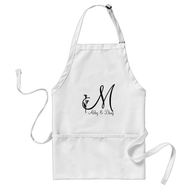 DIY Tulip logo with monogram Standard Apron (Front)