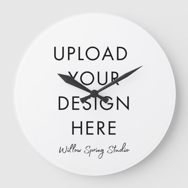 DIY Upload Your Own Printed  Large Clock (Front)