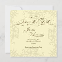 DIY Vintage Save the Date Wedding Announcement