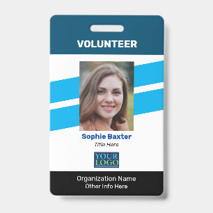 DIY Volunteer, Photo Name Logo & All Info, Vs 2 Badge