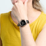 DIY Watch | Custom Name, Colour, Text<br><div class="desc">Are you a Do It Yourselfer? Now you can make your own personalized wrist watch with our easy to use DIY templates. Add a name. Initials. A monogram. A photo. A logo or other image. This watch is featured in black with white text, but you can choose your own background...</div>