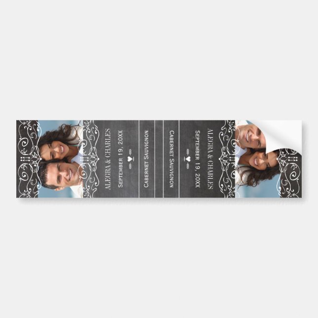 DIY Wine Labels that you Cut Wedding (Front)
