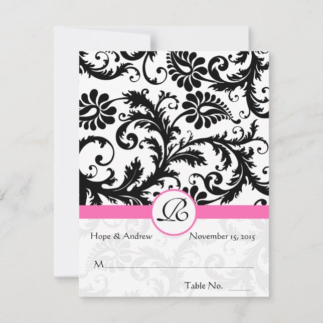 DIY You Score and Fold Tent Wedding Place Cards (Back)