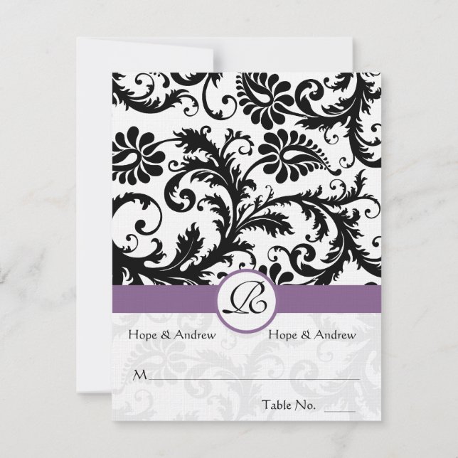 DIY You Score and Fold Tent Wedding Place Cards (Back)