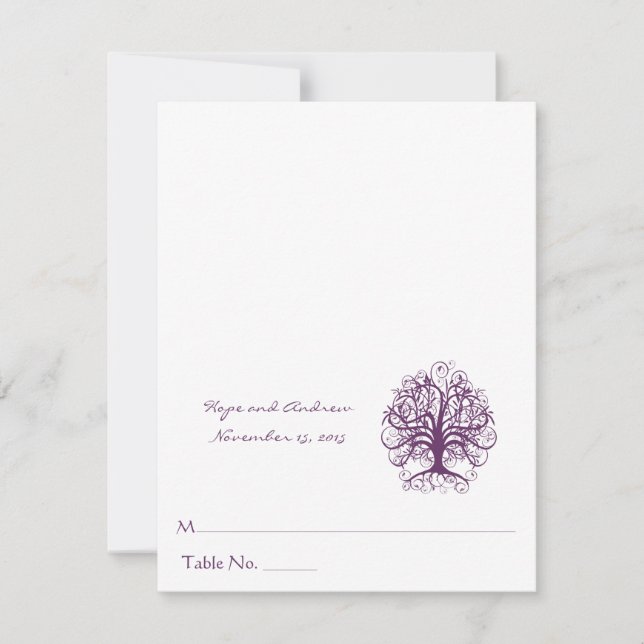 DIY You Score and Fold Tent Wedding Place Cards (Front)