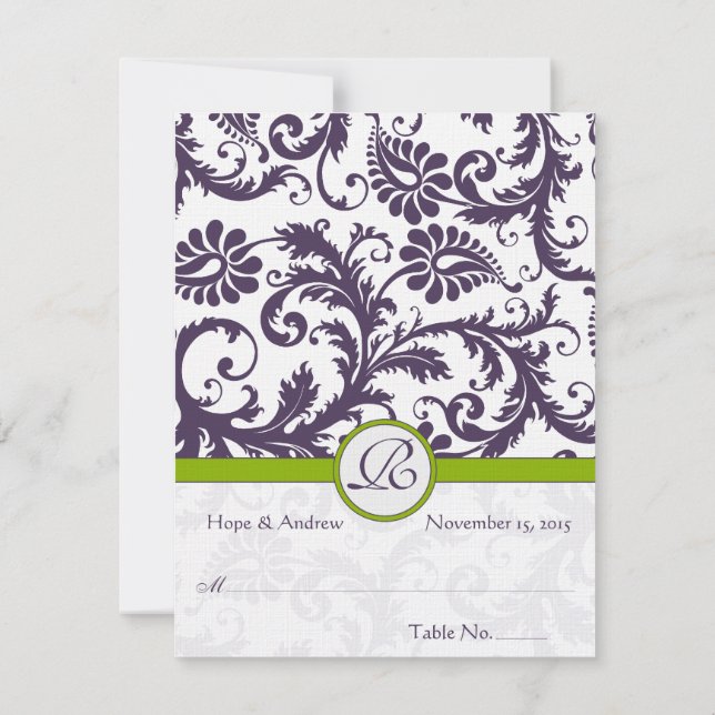 DIY You Score and Fold Tent Wedding Place Cards (Back)