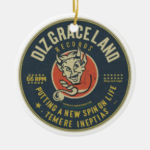 Dizgraceland Records Ceramic Ornament