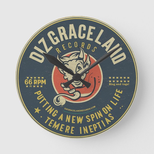 Dizgraceland Records Round Clock (Front)