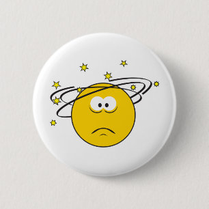 Dizzy Face 2 Inch Round Button