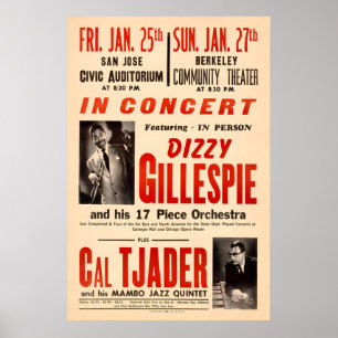 Dizzy Gillespie - Cal Tjader affiche jazz - San