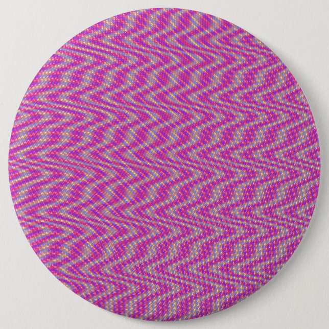 Dizzy Pink 6 Inch Round Button (Front)