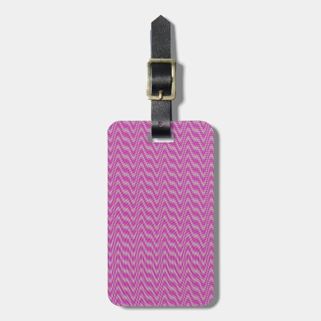 Dizzy Pink Luggage Tag (Front Vertical)