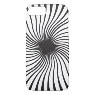 Dizzy spiral in black and white iPhone 8/7 case