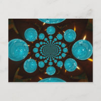 Dizzying Display of Cyan Lights Kaleidoscope  Art