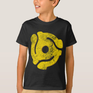 DJ 45 RPM Adapter Vintage Style Turntable Record D T-Shirt
