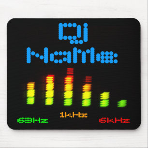 Dj Add Your Name Custom Equalizer Bar EQ Mouse Pad