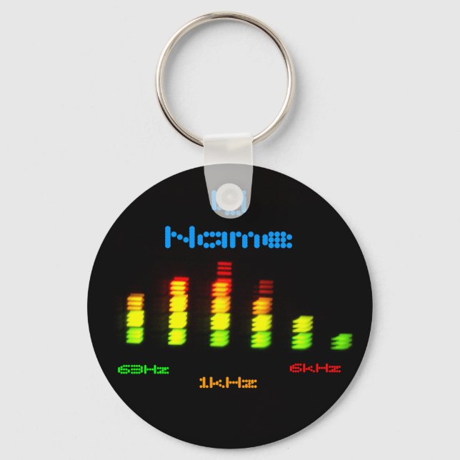 Dj Add Your Name Personal Equalizer Bar EQ Keychain (Front)