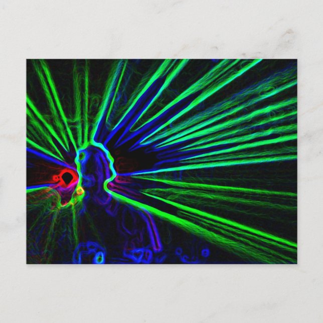 DJ and Laser Lights postcard (Front)