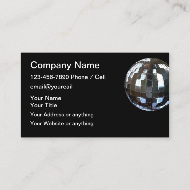 DJ And Music Studio Business Card (Front)