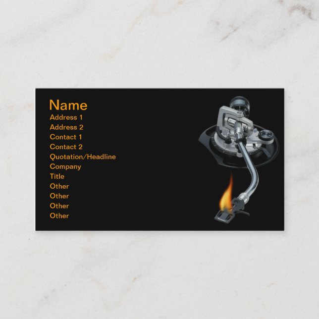 DJ Arm Business Card (Front)