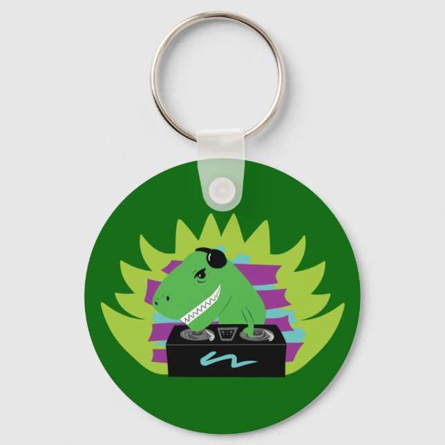 Dj-asaurus Rex Keychain (Front)
