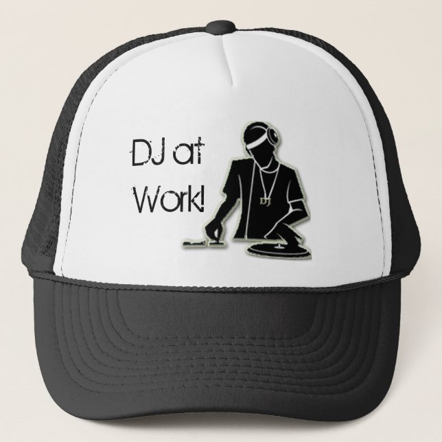 DJ at Work! Trucker Hat (Front)