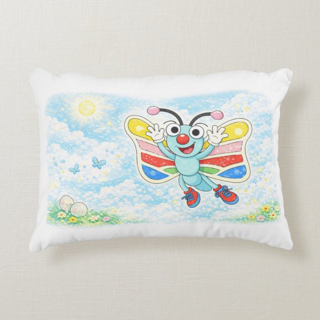 DJ Awake and Playful Accent Pillow (Front)