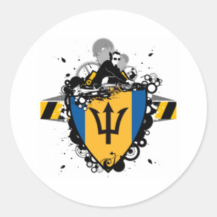 DJ Barbados Classic Round Sticker