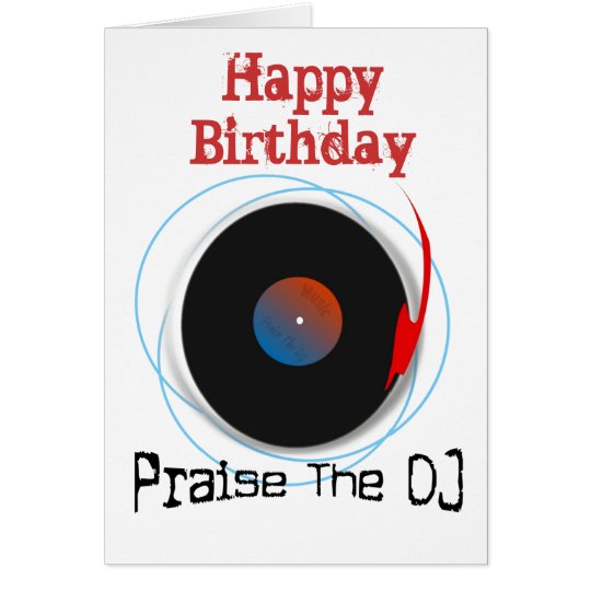 DJ Birthday Card