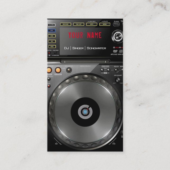 DJ  Business Card (Front)